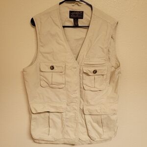 Eddie Bauer Cream Colored Cargo vest